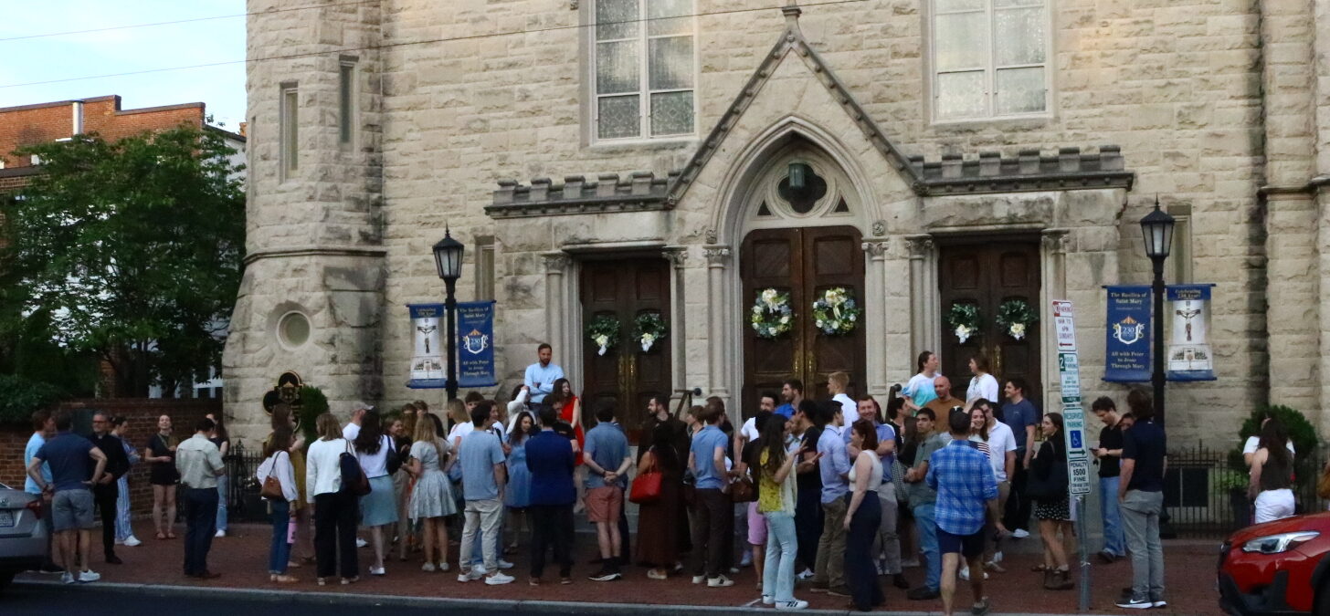 Young adults gathering