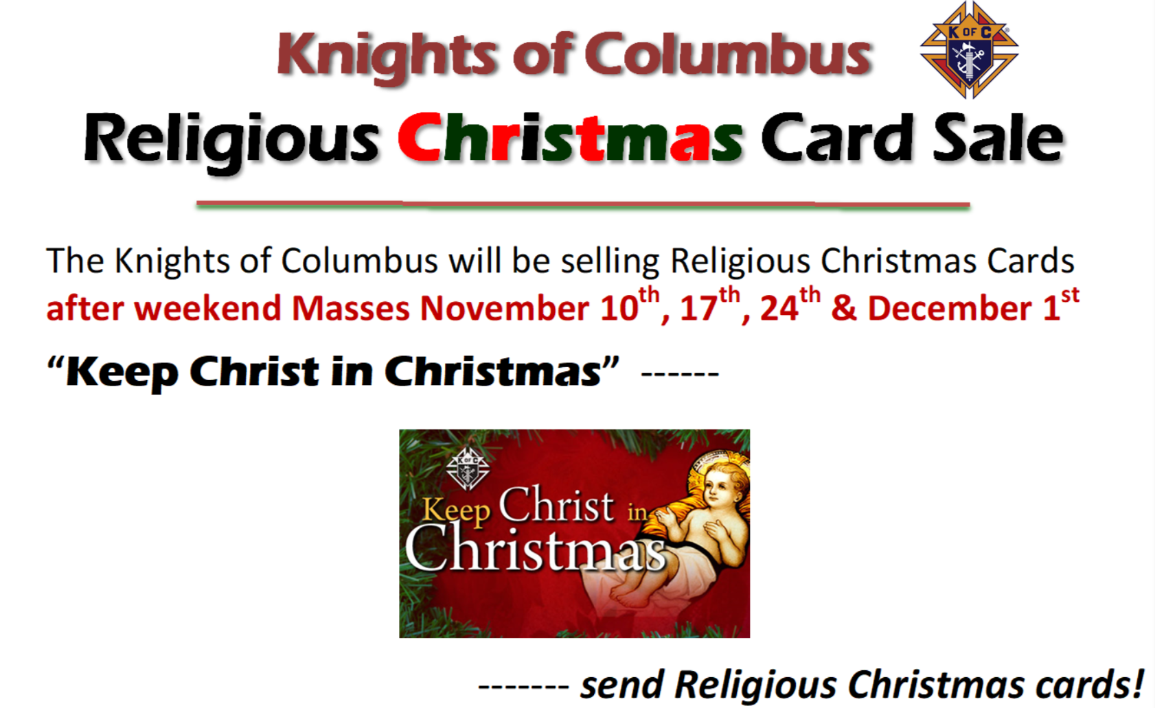 Knights Of Columbus Christmas Cards 